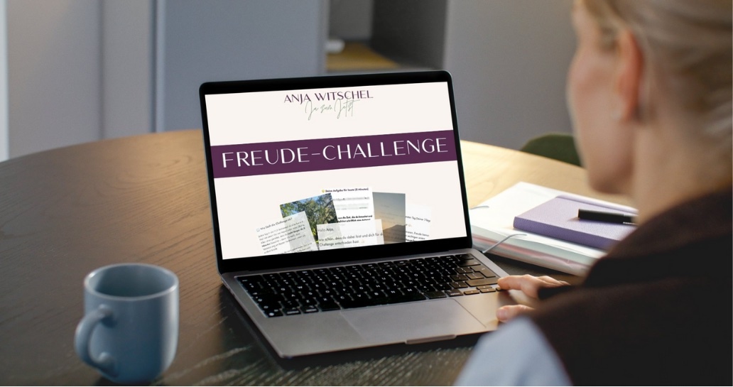 frau-vor-laptop-mit-anzeige-deckblatt-freudechallenge-freebie